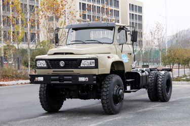 玉柴240馬力東風4×4尖頭底盤_四驅(qū)前7噸后13噸專用車底盤_長頭自卸底盤廠家