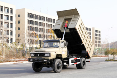 玉柴240馬力東風(fēng)4×4尖頭自卸_四驅(qū)前7噸后13噸專用車翻斗_長(zhǎng)頭液壓舉升工程車